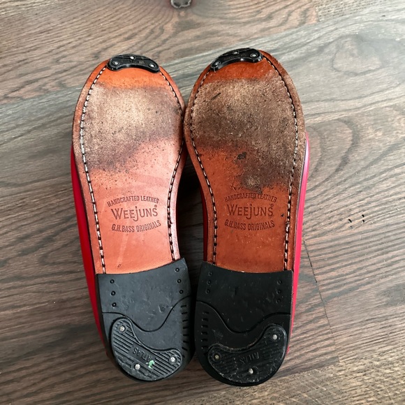 G.H Bass & Co Women Ombré Red Loafers - Picture 2 of 4